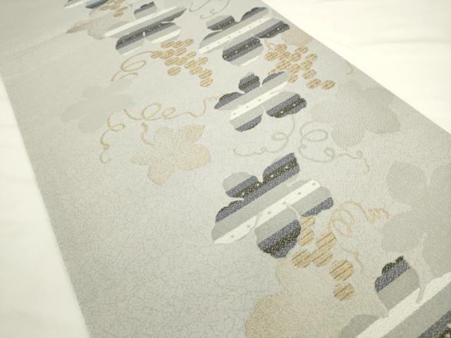 平和屋着物●六通柄袋帯　葡萄蔦花文　金銀糸　正絹　逸品　AABL2209pf