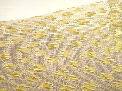 平和屋着物●つけ帯　献上白樺文　金華山織　金糸　正絹　逸品　AABL2212pf