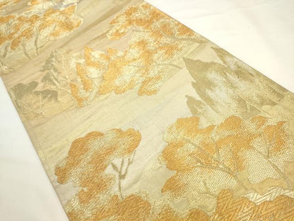 平和屋着物◎六通柄袋帯　樹林文　金糸　正絹　逸品　AABL2222pf