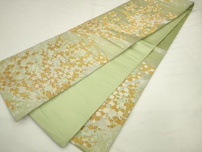平和屋着物◎六通柄袋帯　唐織　枝花文　金銀糸　正絹　逸品　AABL2236pf