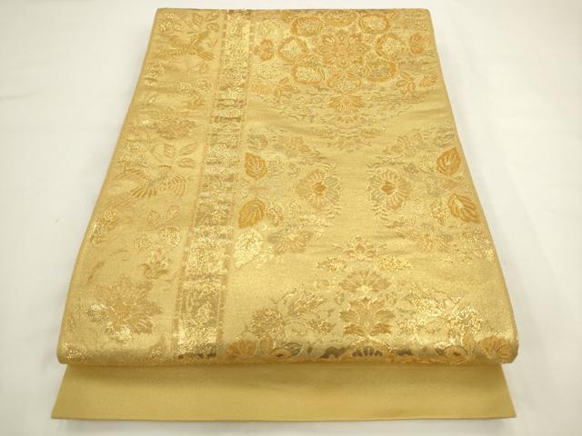 平和屋着物◎両面六通柄袋帯　鳳凰花文　金糸　AABL2251pf