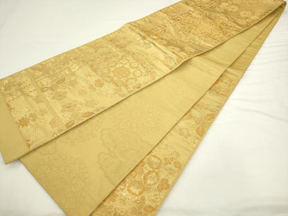 平和屋着物◎両面六通柄袋帯　鳳凰花文　金糸　AABL2251pf