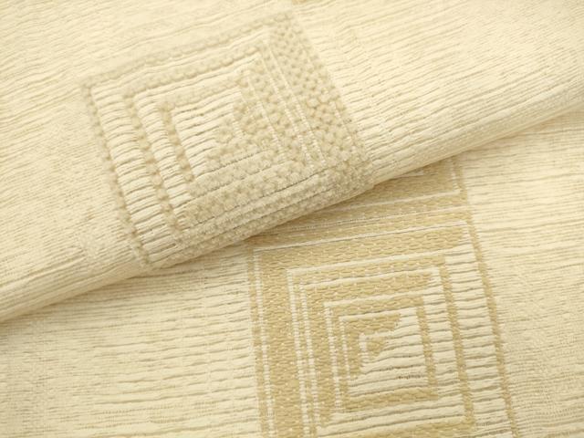 平和屋着物●ファッションデザイナー 花井幸子　六通柄袋帯　モール　幾何学文様　正絹　逸品　AABL2317pf