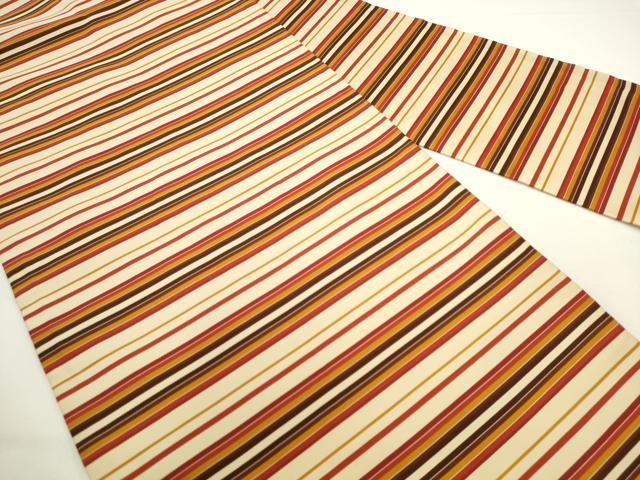 平和屋着物●綴れ　九寸名古屋帯　横段文　正絹　逸品　AABL2323pf