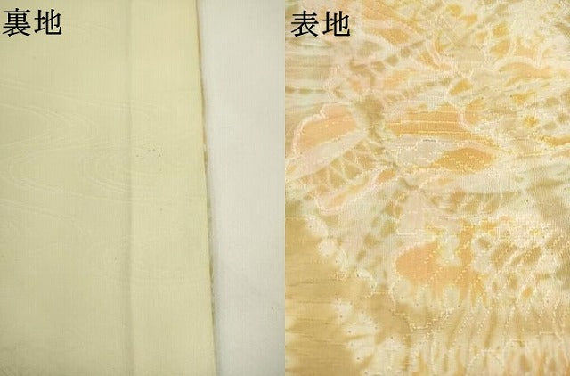 平和屋着物●全通柄九寸名古屋帯　絞り　抽象文様　正絹　逸品　AABL2331pf