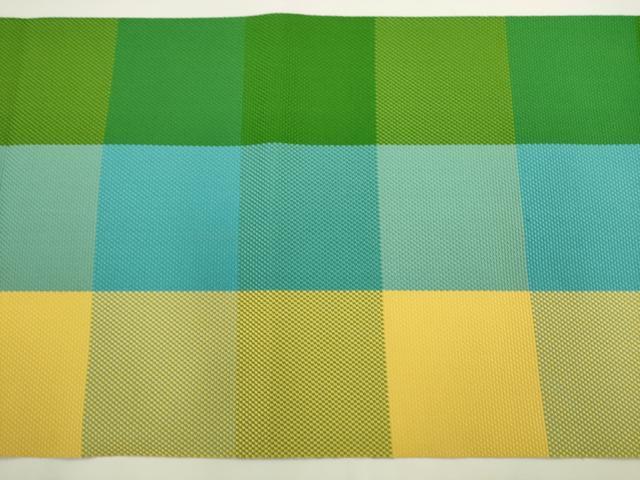 平和屋着物●本場筑前博多織　八寸名古屋帯　市松文様　正絹　逸品　AABL2334pf