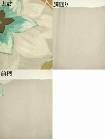平和屋着物●手描き友禅作家　大河内美登里　塩瀬　九寸名古屋帯　ろうけつ染め　飾花文　正絹　逸品　AABL2348pf