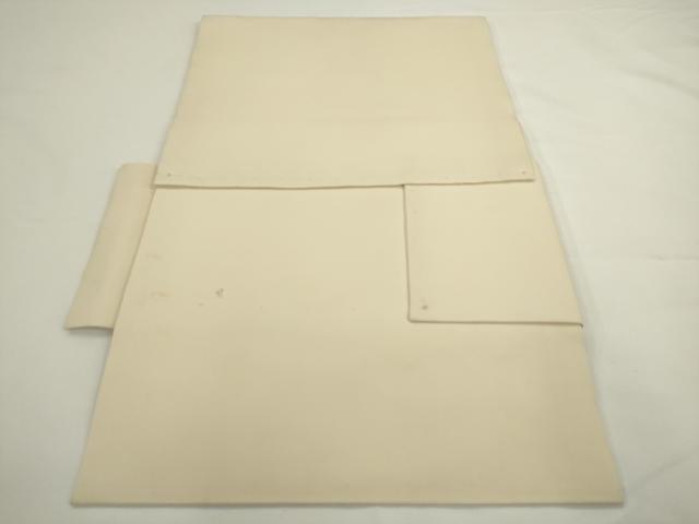 平和屋着物●塩瀬　つけ帯　手描き　草花文　正絹　逸品　AABL2355pf