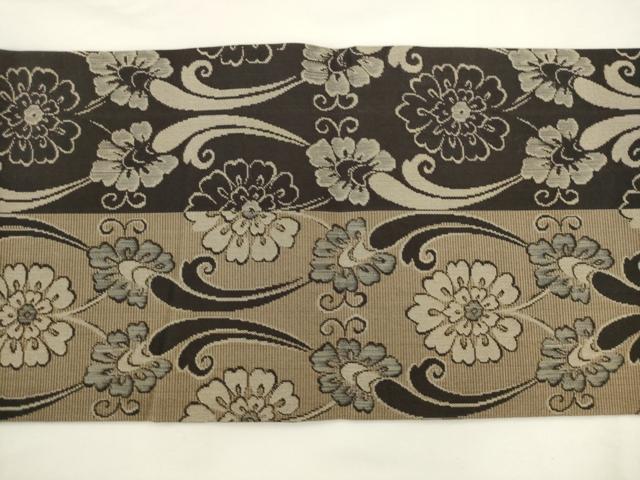 平和屋着物●全通柄九寸名古屋帯　花間道　正絹　逸品　AABL2364pf