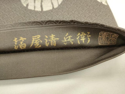 平和屋着物●西陣織　陰山織物謹製　箔屋清兵衛　六通柄袋帯　草花丸文　正絹　逸品　AABL2365pf