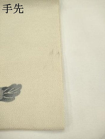 平和屋着物●全通柄九寸名古屋帯　菊　鬼しぼ縮緬　正絹　逸品　AABL2366pf