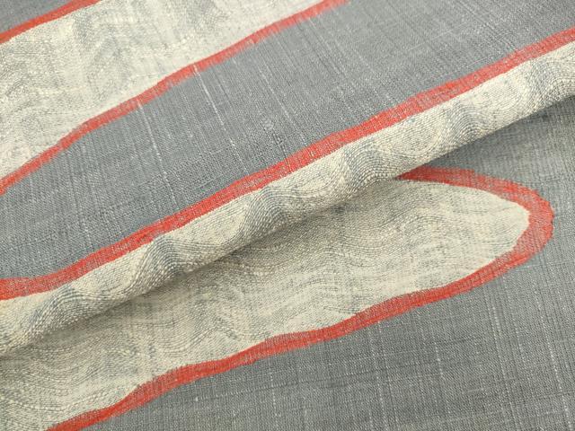 平和屋着物▼太鼓柄袋帯　紬地　流水文　正絹　逸品　AABL2370pf
