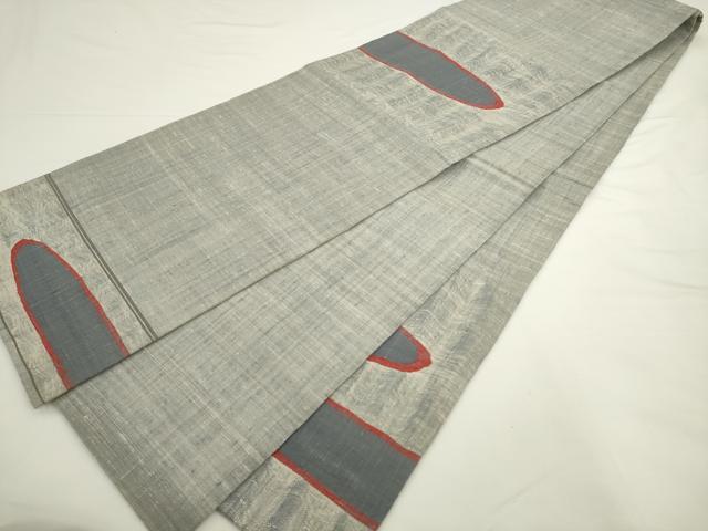 平和屋着物▼太鼓柄袋帯　紬地　流水文　正絹　逸品　AABL2370pf