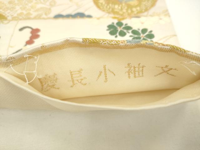 平和屋着物▼六通柄袋帯　唐織　虎文錦　慶長小袖文　金糸　正絹　逸品　AABL2375pf
