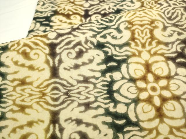 平和屋着物●両面六通柄袋帯 鳥獣花文 正絹 逸品 AABL2390pf