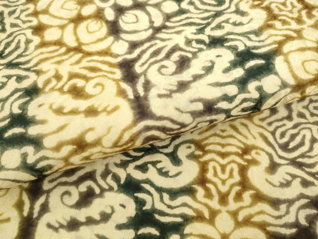平和屋着物●両面六通柄袋帯 鳥獣花文 正絹 逸品 AABL2390pf