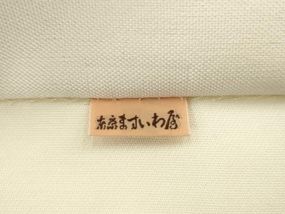 平和屋着物●六通柄袋帯 めがね織 横段文 ますいわ屋扱い 正絹 逸品 AABL2391pf