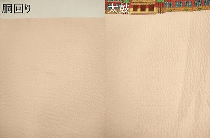 平和屋着物●九寸名古屋帯　風景文　正絹　逸品　AABL2416pf