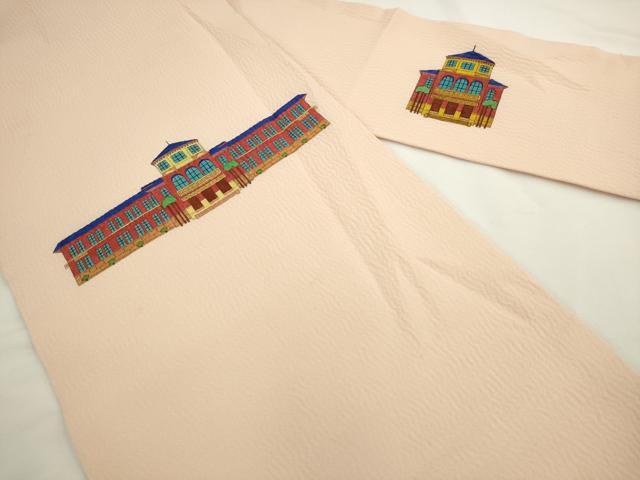 平和屋着物●九寸名古屋帯　風景文　正絹　逸品　AABL2416pf