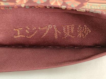 平和屋着物●六通柄　本袋帯　エジプト更紗　金糸　正絹　逸品　AABL2418pf