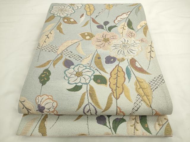 平和屋着物●六通柄袋帯　慶長辻が花　金銀糸　正絹　逸品　AABL2422pf