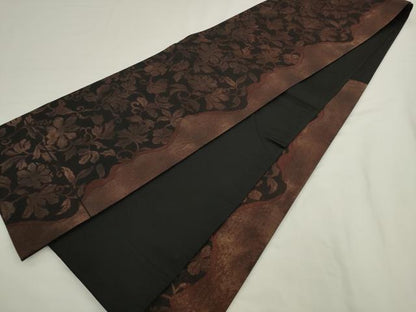 平和屋着物●澤屋重兵衛　六通柄袋帯　古代金錦　草花文　金糸　正絹　逸品　AABL2436pf