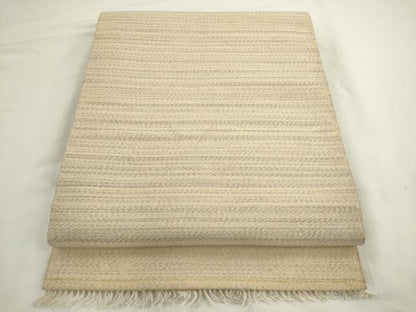 平和屋着物●綴れ　八寸名古屋帯　横段文　金糸　正絹　逸品　AABL2437pf