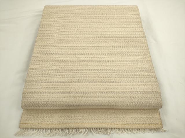 平和屋着物●綴れ　八寸名古屋帯　横段文　金糸　正絹　逸品　AABL2437pf