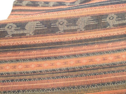 平和屋着物●織物一筋名門　織悦　全通柄九寸名古屋帯　横段飛鳥文　正絹　逸品　AABL2447pf