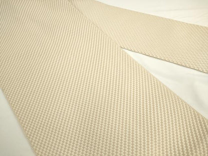 平和屋着物●本場筑前博多織　八寸名古屋帯　薄卵色　正絹　逸品　AABL2450pf