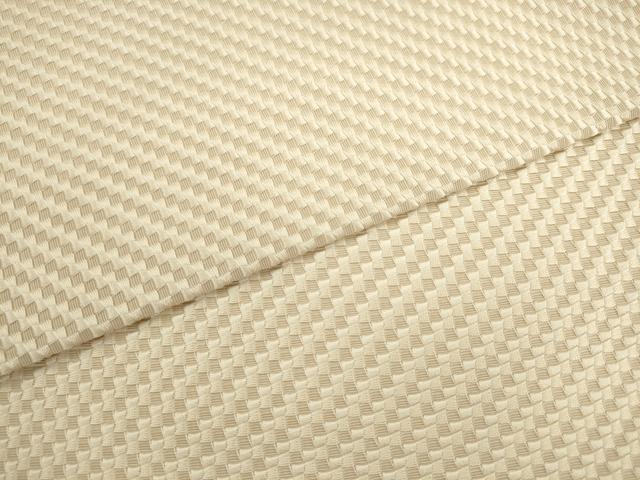 平和屋着物●本場筑前博多織　八寸名古屋帯　薄卵色　正絹　逸品　AABL2450pf