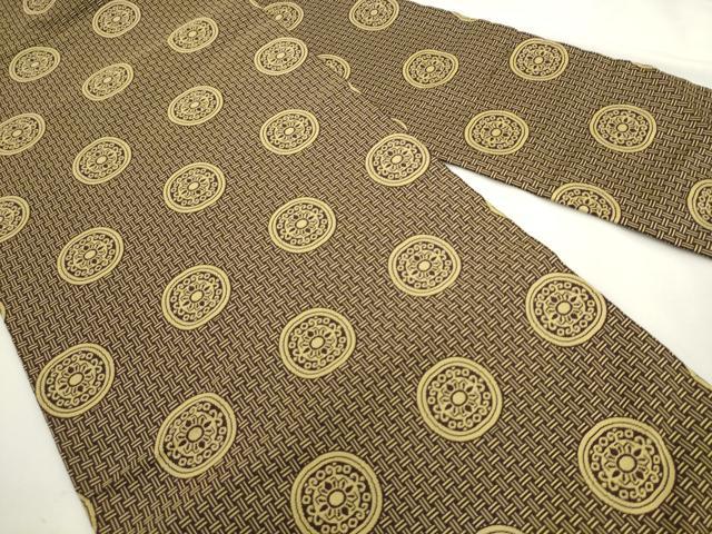 平和屋着物●全通柄九寸名古屋帯 紹巴 糸屋輪宝手 正絹 逸品 AABL2473pf