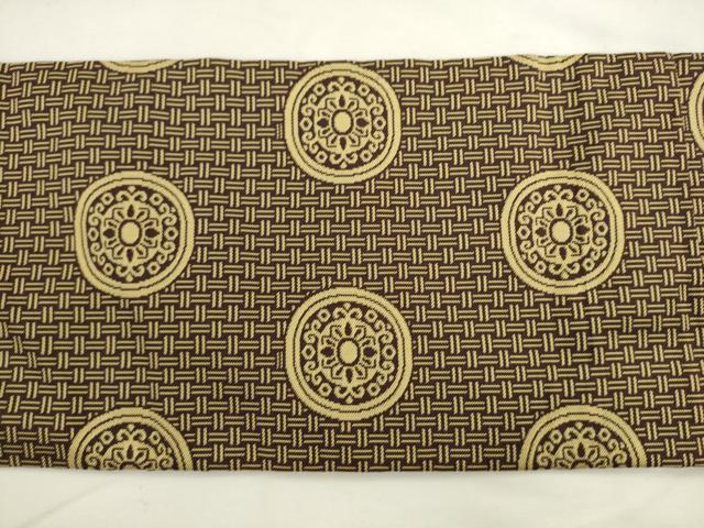 平和屋着物●全通柄九寸名古屋帯 紹巴 糸屋輪宝手 正絹 逸品 AABL2473pf