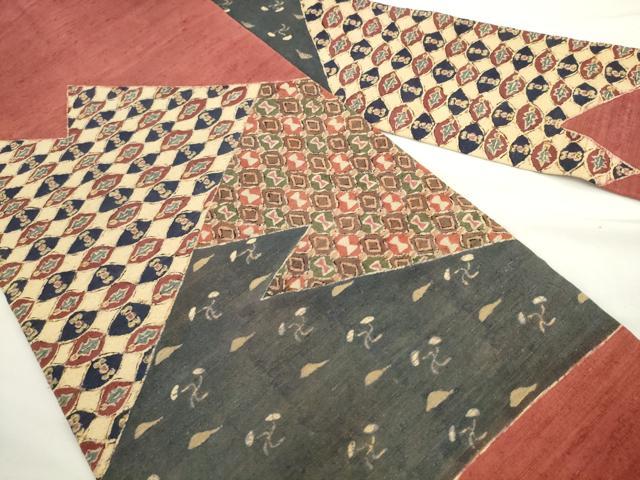 平和屋着物●九寸名古屋帯 紬地 ろうけつ染め 抽象文様 正絹 逸品 AABL2483pf