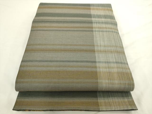 平和屋着物●両面六通柄袋帯　葡萄唐草文　金糸　正絹　逸品　AABL2511pf