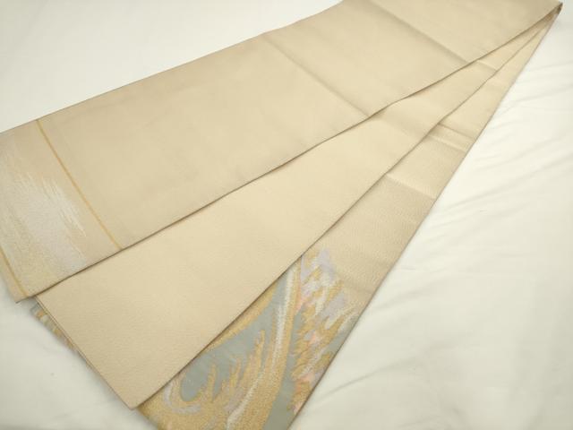 平和屋着物●綴れ　太鼓柄袋帯　波浪　正絹　逸品　AABL2519pf