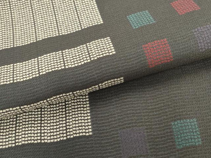 平和屋着物●両面全通柄袋帯　間道　正絹　逸品　AABL2523pf