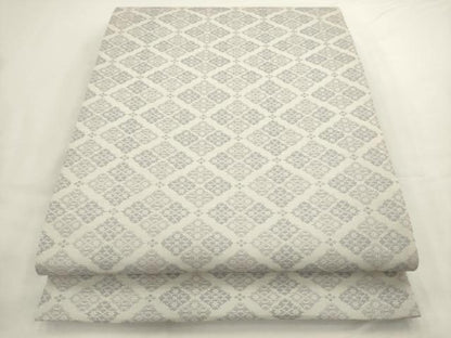 平和屋着物●全通柄袋帯　四ツ目花菱　正絹　逸品　AABL2525pf