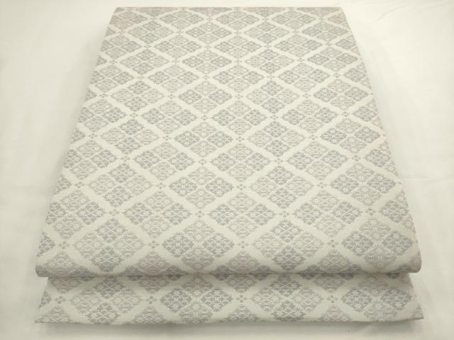 平和屋着物●全通柄袋帯　四ツ目花菱　正絹　逸品　AABL2525pf