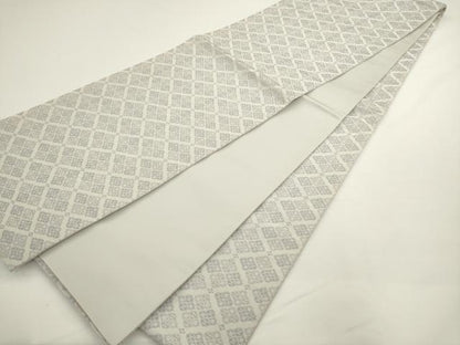 平和屋着物●全通柄袋帯　四ツ目花菱　正絹　逸品　AABL2525pf