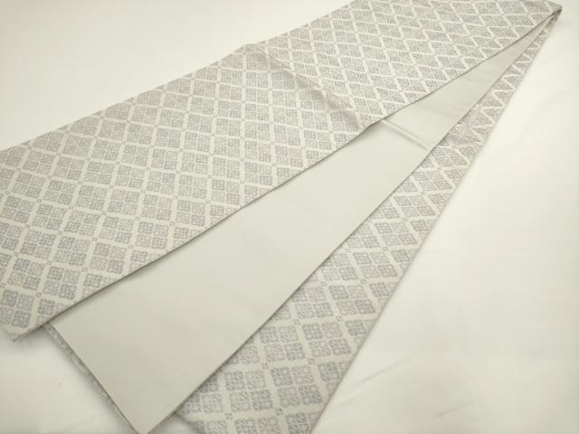 平和屋着物●全通柄袋帯　四ツ目花菱　正絹　逸品　AABL2525pf