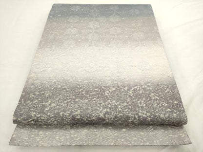 平和屋着物●全通柄袋帯　亀甲霞文　正絹　逸品　AABL2526pf