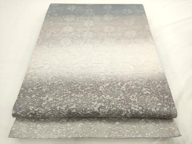 平和屋着物●全通柄袋帯　亀甲霞文　正絹　逸品　AABL2526pf