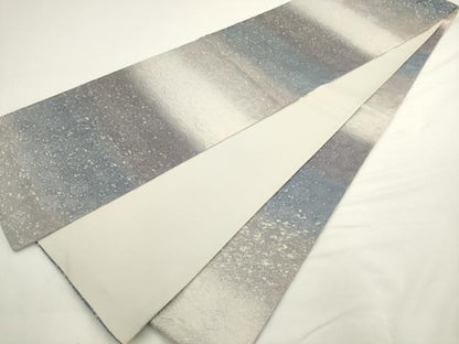 平和屋着物●全通柄袋帯　亀甲霞文　正絹　逸品　AABL2526pf