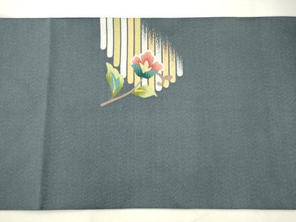 平和屋着物●爪掻き本綴れ　八寸名古屋帯　作家物　花鳥文　金銀糸　正絹　逸品　AABL2527pf