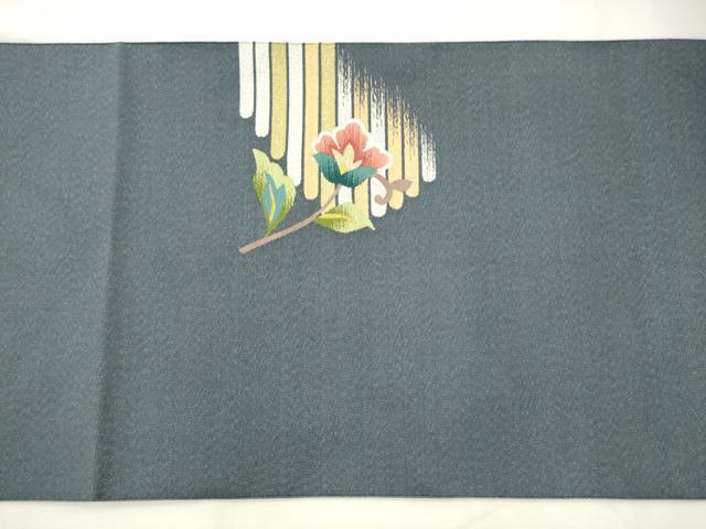 平和屋着物●爪掻き本綴れ　八寸名古屋帯　作家物　花鳥文　金銀糸　正絹　逸品　AABL2527pf