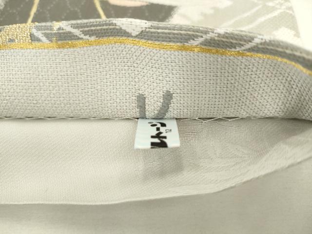 平和屋着物●六通柄袋帯　流水やなぎ　金糸　正絹　逸品　AABL2530pf