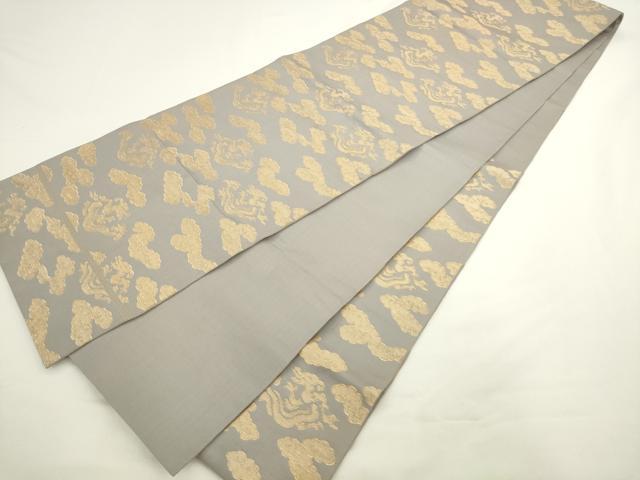 平和屋着物●六通柄　本袋帯　龍　金糸　正絹　逸品　AABL2537pf