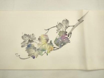 平和屋着物●九寸名古屋帯　手描き　瓢箪　正絹　逸品　AABL2539pf