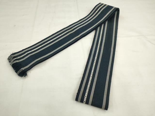 平和屋着物●男性　本場筑前博多織　角帯　献上　正絹　逸品　AABL2559pf